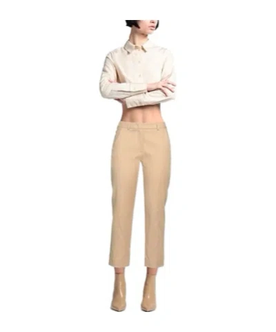 Weekend Max Mara Simple And Form-fitting Pants In Brown