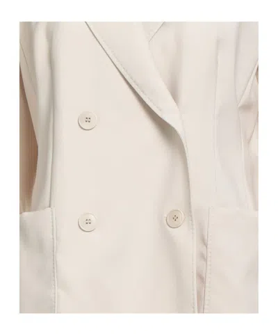 Weekend Max Mara Double-breasted Wool Blazer In Neutral