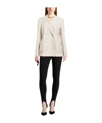 Weekend Max Mara Double-breasted Wool Blazer In Neutral