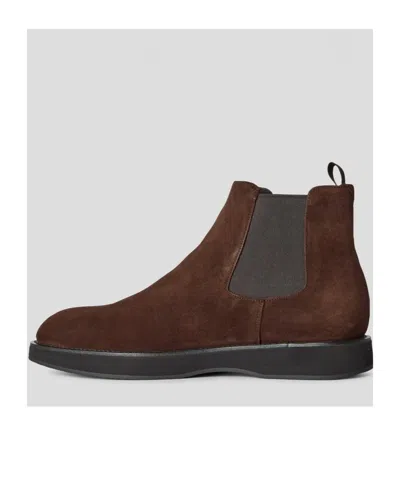 Prada Side Elasticated Boots In Brown