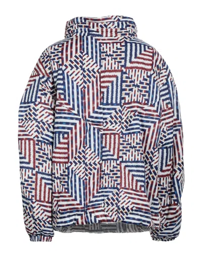 Isabel Marant Étoile Two-tone Printed Down Jacket In Multi