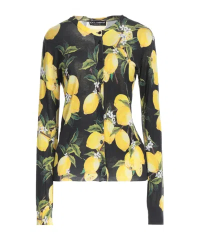 Dolce & Gabbana Printed Knitted Sweater In Multi