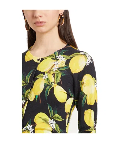 Dolce & Gabbana Printed Knitted Sweater In Multi