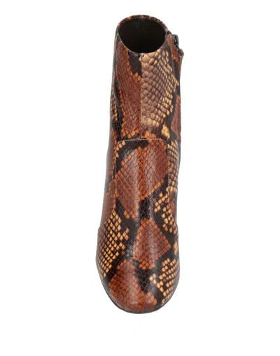 Tory Burch Multi-colored Leather Boots In Brown