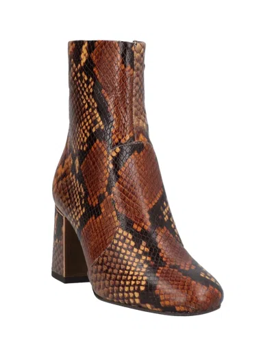 Tory Burch Multi-colored Leather Boots In Brown