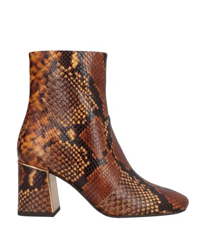 Tory Burch Multi-colored Leather Boots In Brown