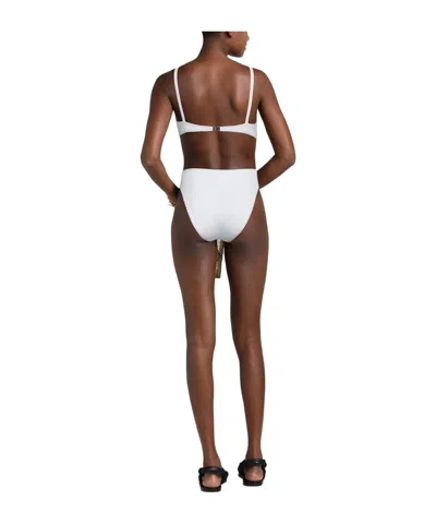 Dolce & Gabbana Solid Color Onepiece Swimsuits In White