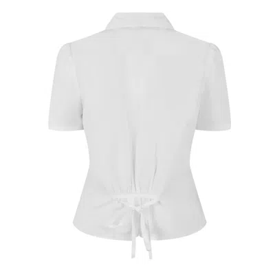 Prada Pleated Shirt In White