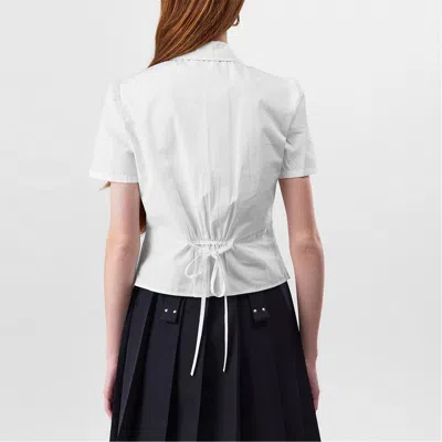 Prada Pleated Shirt In White