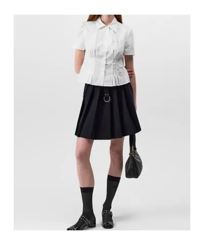 Prada Pleated Shirt In White