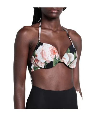 Dolce & Gabbana Printed Bikinis In White