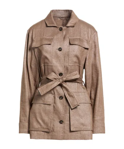 Brunello Cucinelli Belted Jacket In Red