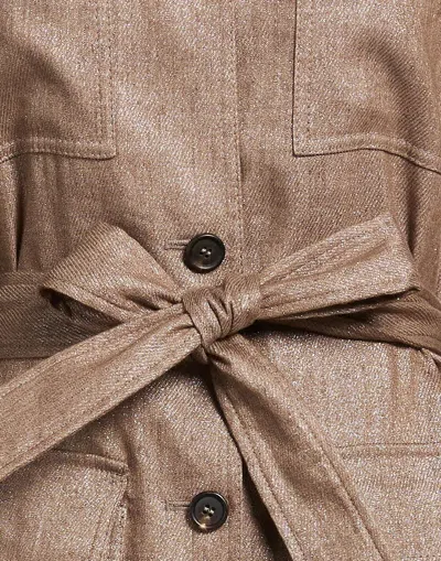 Brunello Cucinelli Belted Jacket In Red