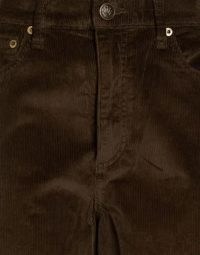 Rag & Bone Solid Color Casual Trousers In Brown