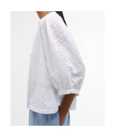 Barbour Button-front Blouse In White
