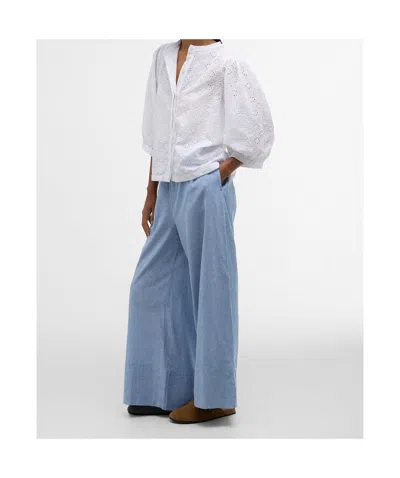 Barbour Button-front Blouse In White