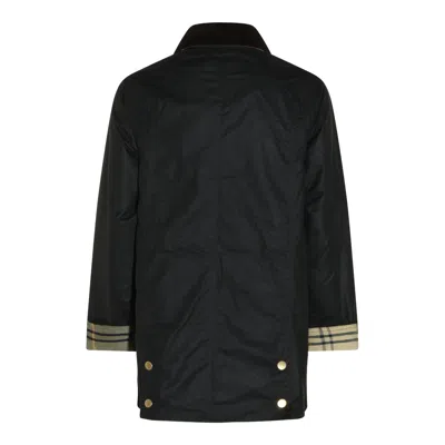 Barbour Waxed Cotton Jacket In Black