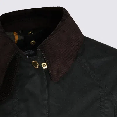 Barbour Waxed Cotton Jacket In Black