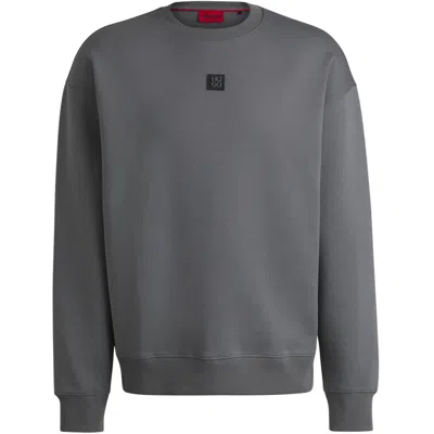 Hugo Boss Pure Cotton Comfortable Sweatshirt In Gray