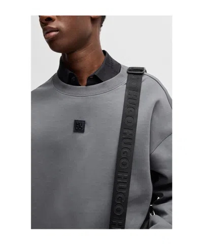 Hugo Boss Pure Cotton Comfortable Sweatshirt In Gray