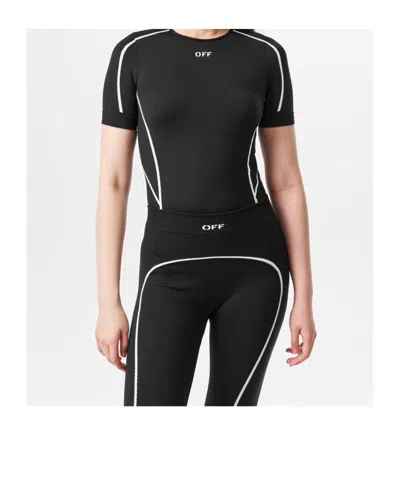 Off-white Seamless Bodysuit In Black