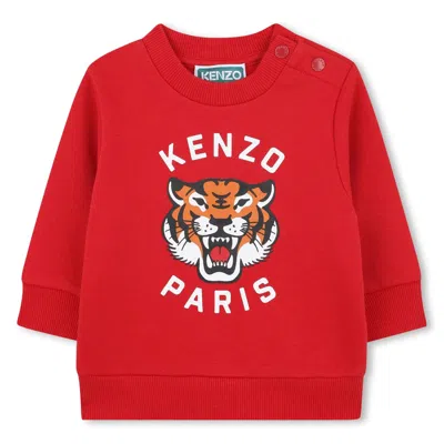 Kenzo Tiger Pattern Tracksuit In Red