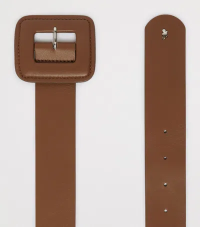 Weekend Max Mara Leather Belt In Brown
