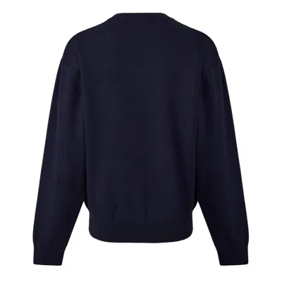 Dsquared2 Dsquared Metal D2 Upside Down Knit Pullover In Blue