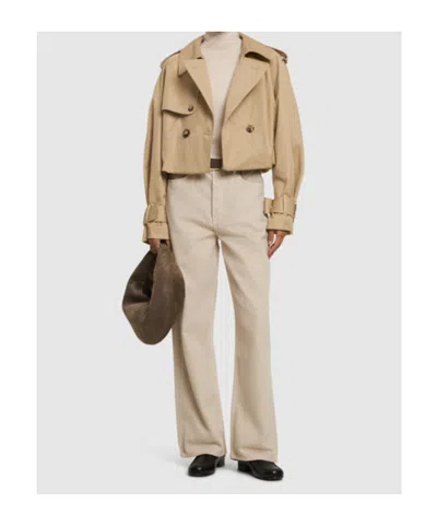 Agolde Belt Loop Jeans In Beige