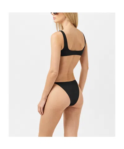 Off-white Simple Printed Swimsuit In Black