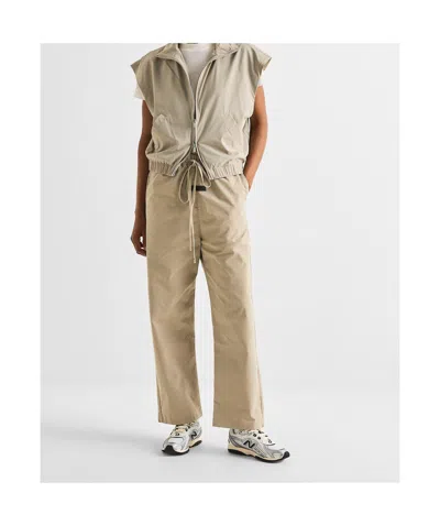 Essentials Drawstring Athletic Pants In Brown