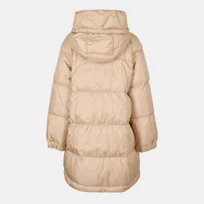 Weekend Max Mara Hooded Down Jacket In Brown