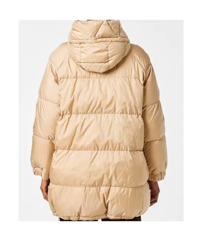 Weekend Max Mara Hooded Down Jacket In Brown