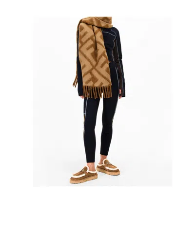 Fendi Medium Thickness Alpaca Wool Scarf In Multi