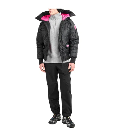 Canada Goose Bright-colored Bomber Jacket In Black