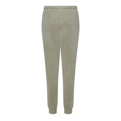 Essentials Drawstring Velour Track Pants In Gray