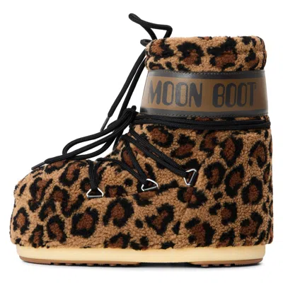 Moon Boot Fleece Mini  In Brown