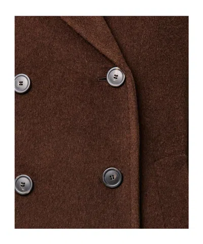 Weekend Max Mara Structured Long Coat In Brown