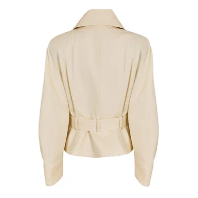 Givenchy Solid Color Long Sleeve Coat In Nude