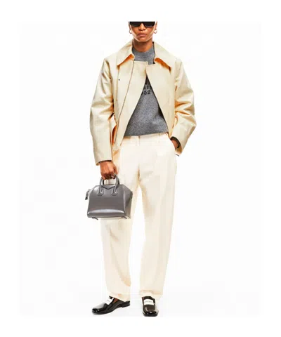Givenchy Solid Color Long Sleeve Coat In Nude