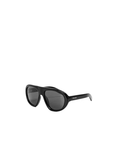 Prada 0pr C05s Oversized Sunglasses In Black