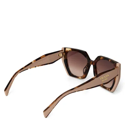 Prada Rectangle Sunglasses In Brown