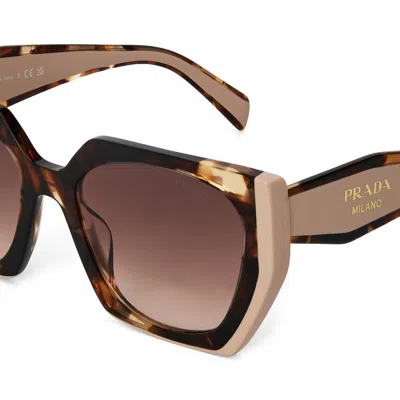 Prada Rectangle Sunglasses In Brown