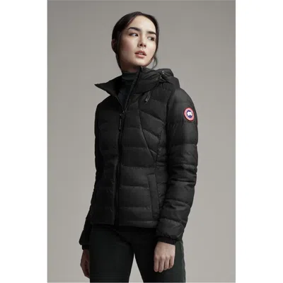 Canada Goose Logo Patch Down Jacket In Black