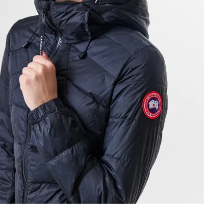 Canada Goose Logo Patch Down Jacket In Black