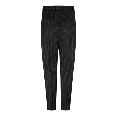 Dolce & Gabbana Stripe Tailored Trouser In Black