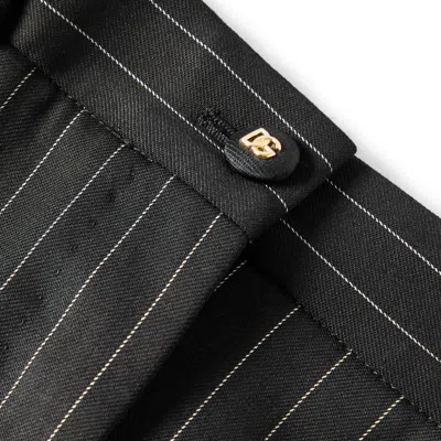 Dolce & Gabbana Stripe Tailored Trouser In Black