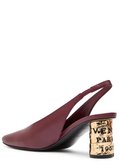 Givenchy Tape-effect Slingback Leather Pumps In Red