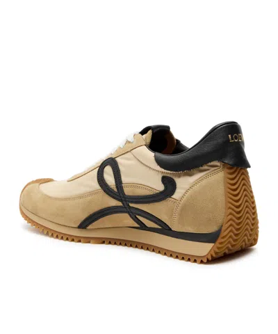 Loewe Flow Runner 2.0 Suede-trimmed Shell Sneakers In Nude