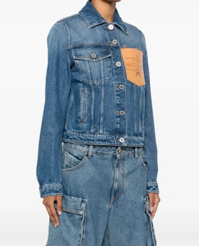 Jean Paul Gaultier Logo-debossed Jacket In Blue